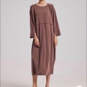 Modal Side Split Midi Dresses